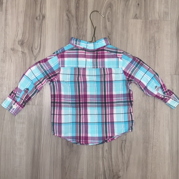 Gymboree blue and purple button up 12-18M - Picture 5 of 6
